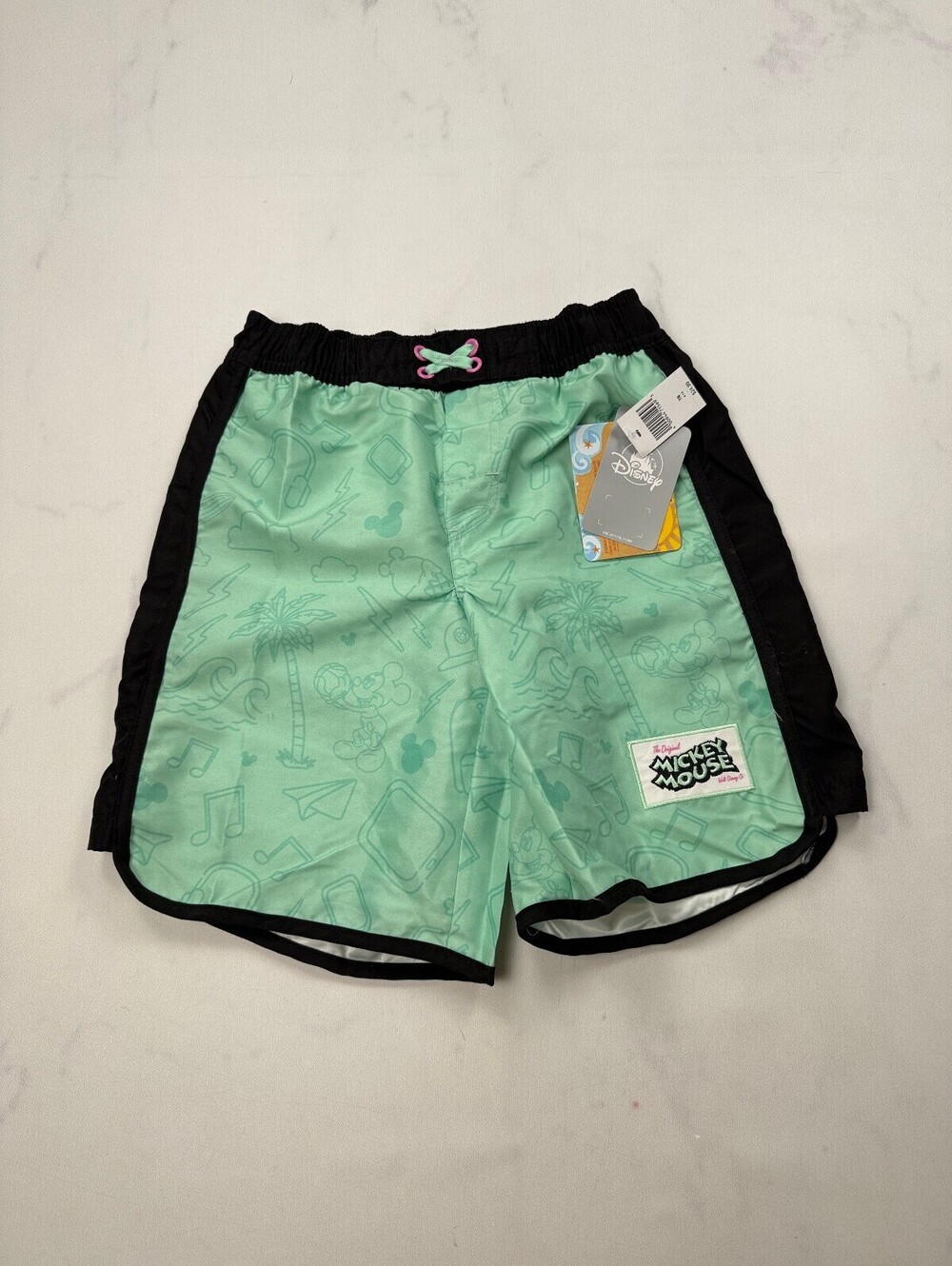 Disney Theme Parks Mickey Mouse Swim Shorts Mint 2010s - Boys 7/8